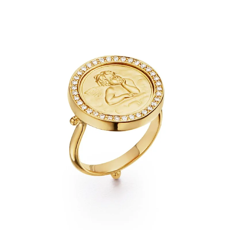 18K Large Angel Ring