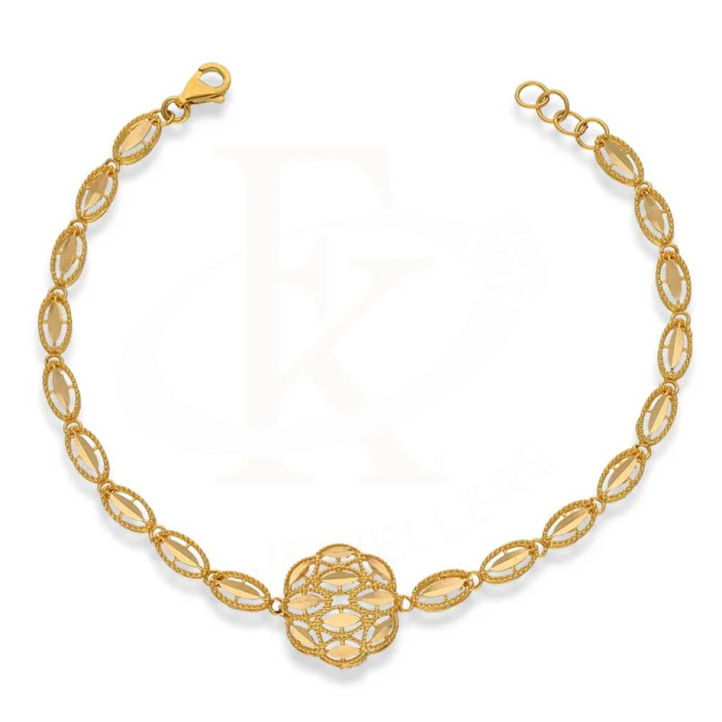 Gold Oval Shaped Bracelet 22KT - FKJBRL22K3008