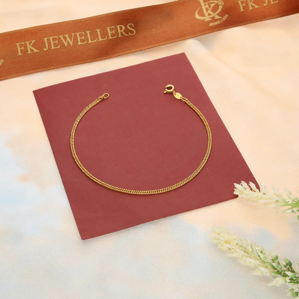 Gold Curb Bracelet 18KT - FKJBRL18K7351