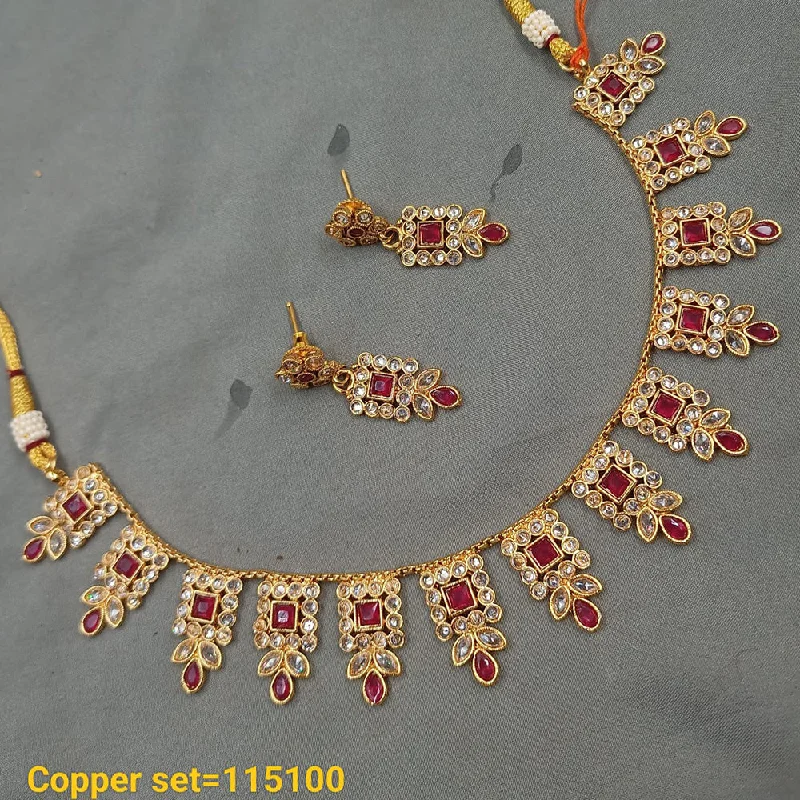 Padmawati Bangles Gold Plated Copper Necklace Set