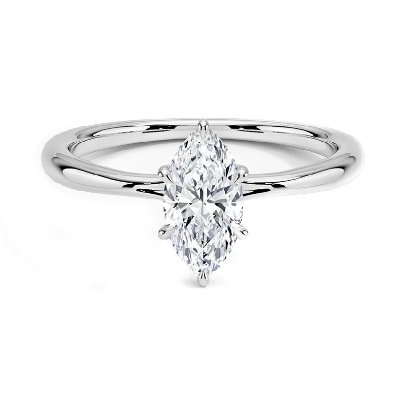 3/4ct Marquise Solitaire Engagement Ring