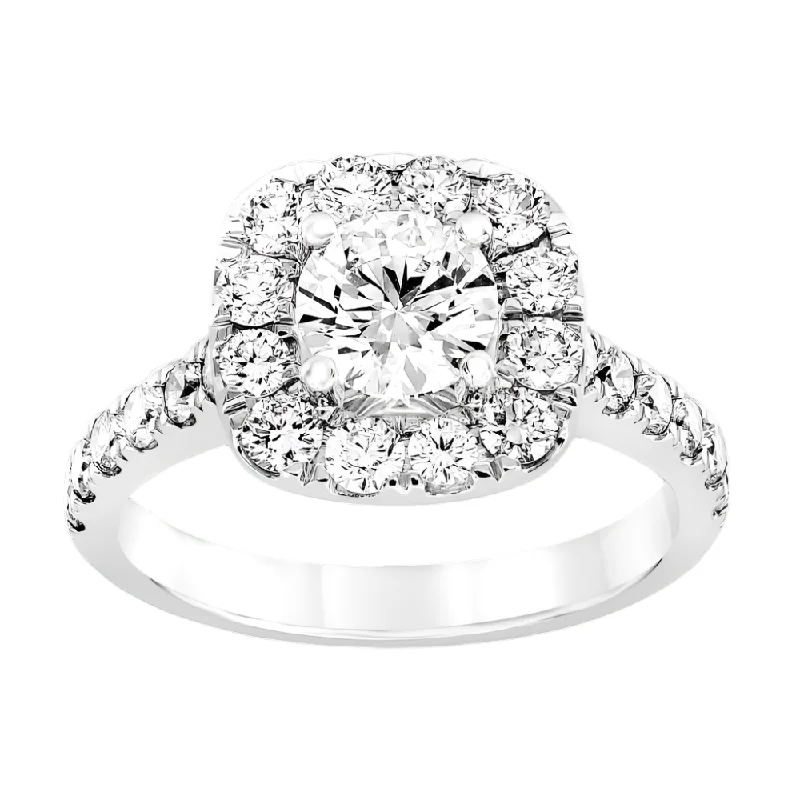 1-1/4ctw Certified Lab Grown Diamond Halo Engagement Ring