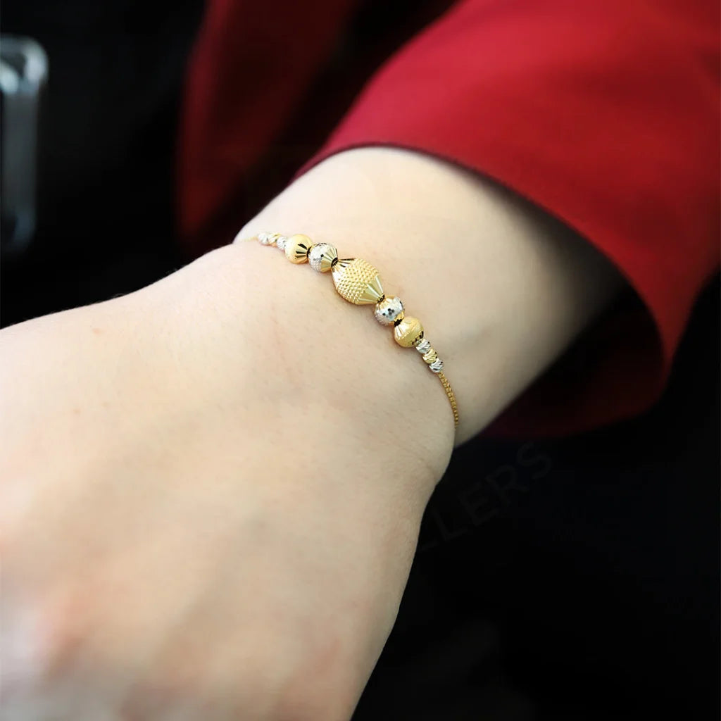 Gold Stone Studded Bracelet 21KT - FKJBRL21KM8151