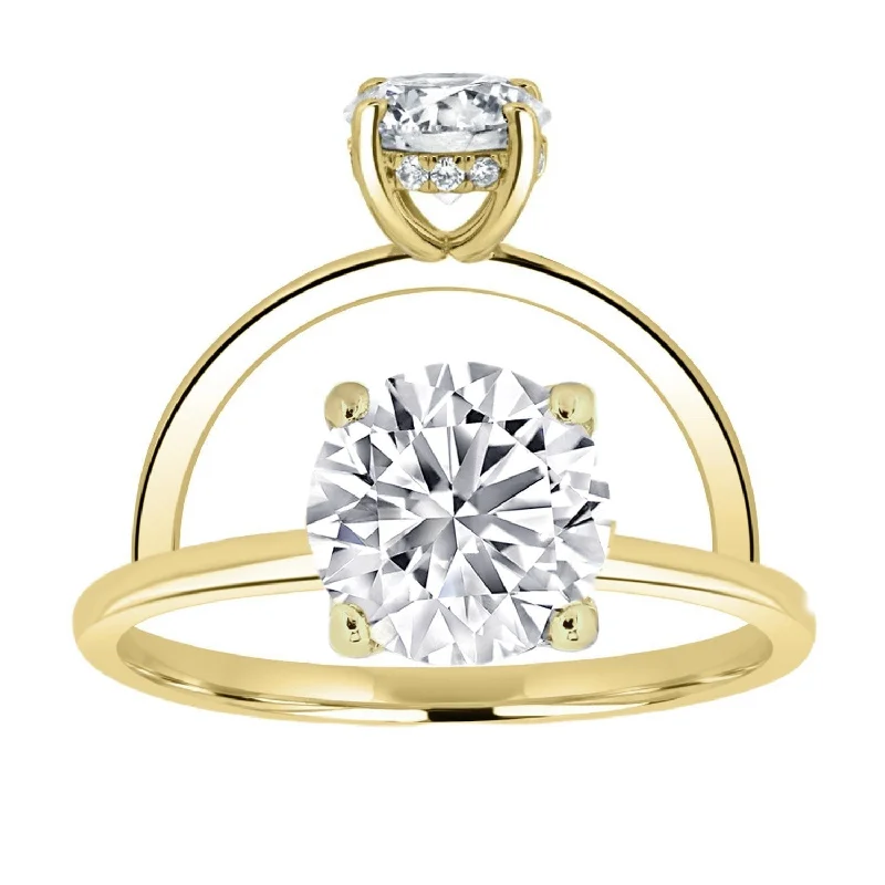 2.08ctw Certified Lab-Grown Diamond Hidden Halo Engagement Ring