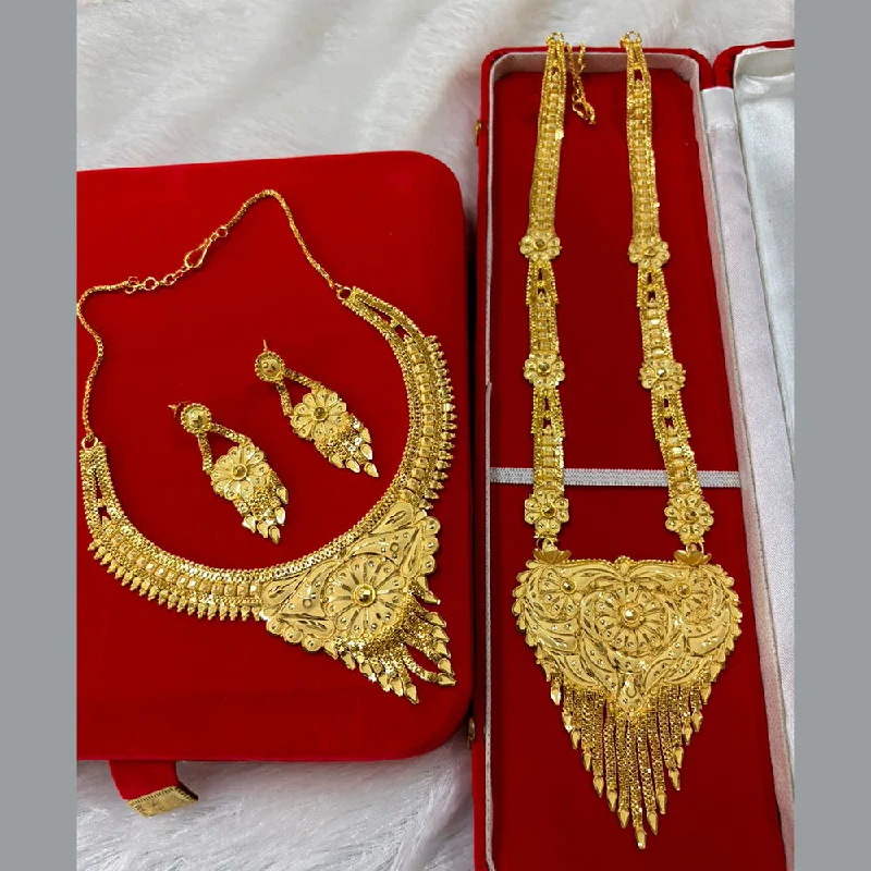 Pari Art Jewellery Forming Long And Short Necklace Set