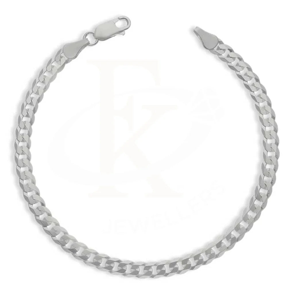 Sterling Silver 925 Men's Curb Bracelet - FKJBRLSL2886