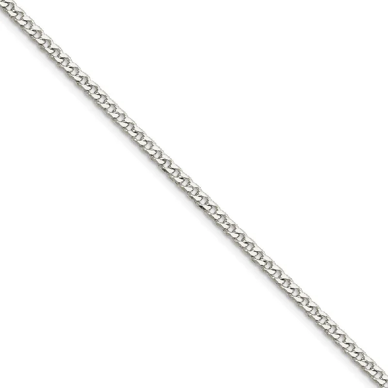 3.15mm Sterling Silver Solid Curb Chain Bracelet