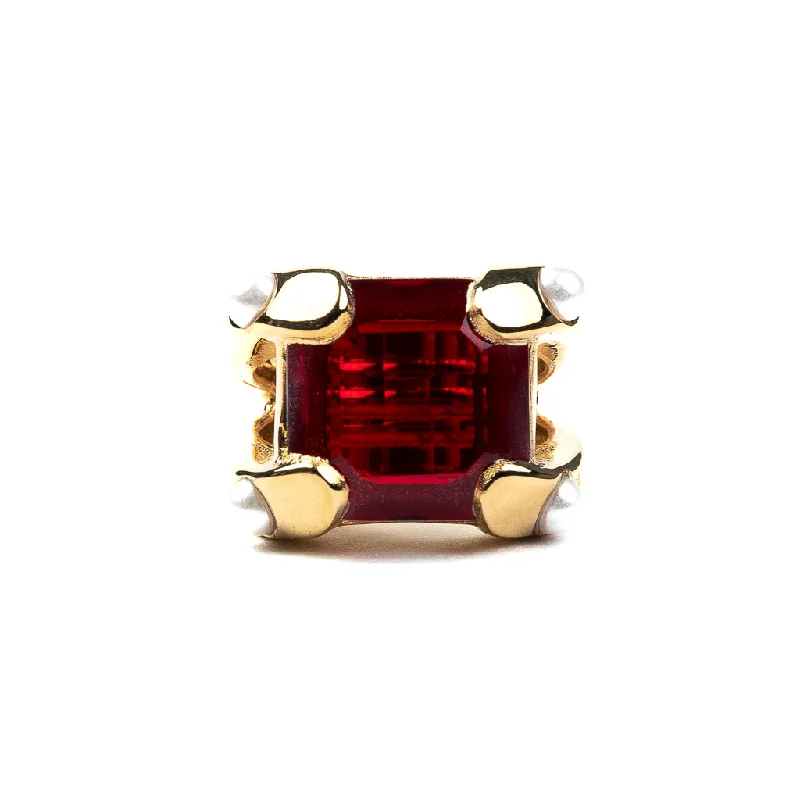 Ruby Square Stone Ring