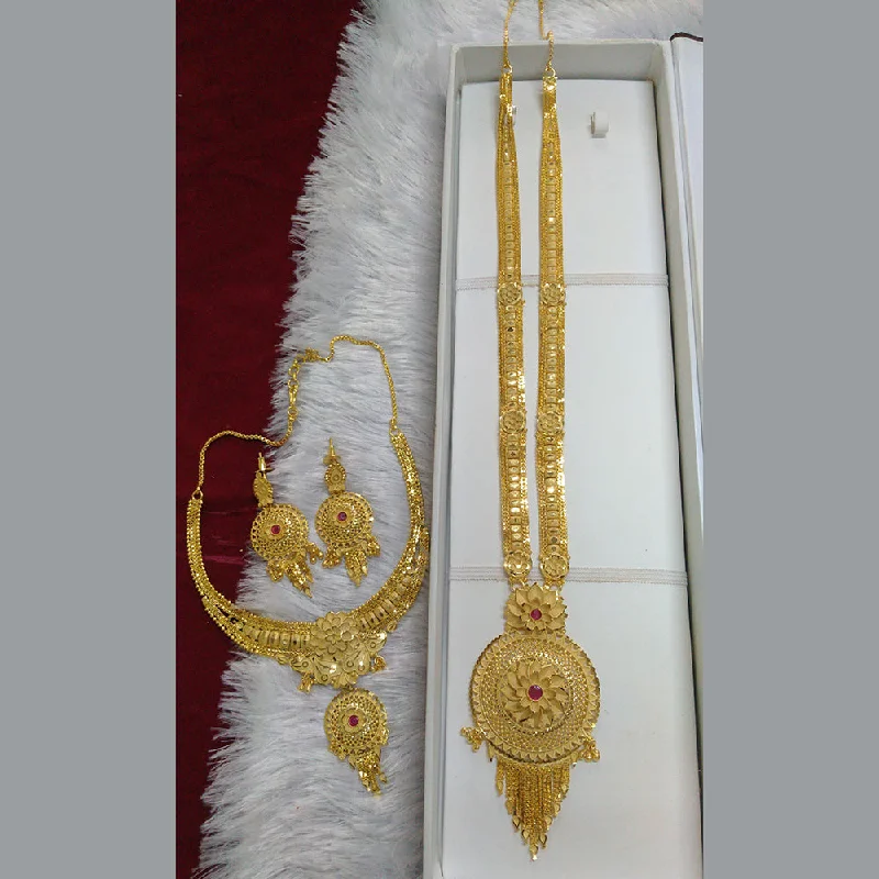 Pari Art Jewellery Forming Long And Short Necklace Set