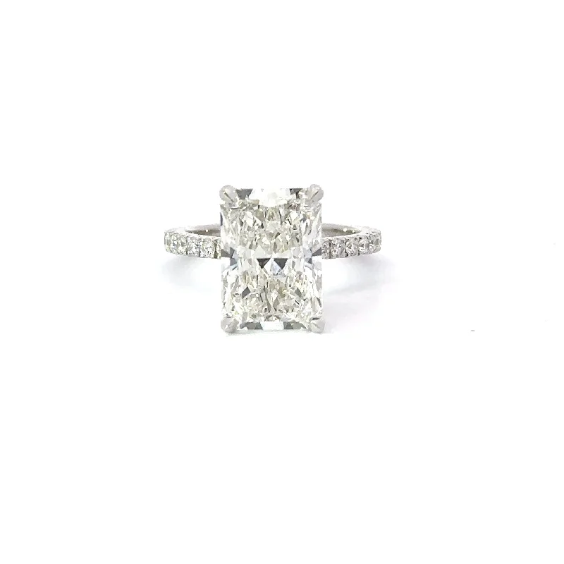 5.16 Radiant Lab Diamond Engagement Ring with Signature Setting | Engagement Ring Wednesday