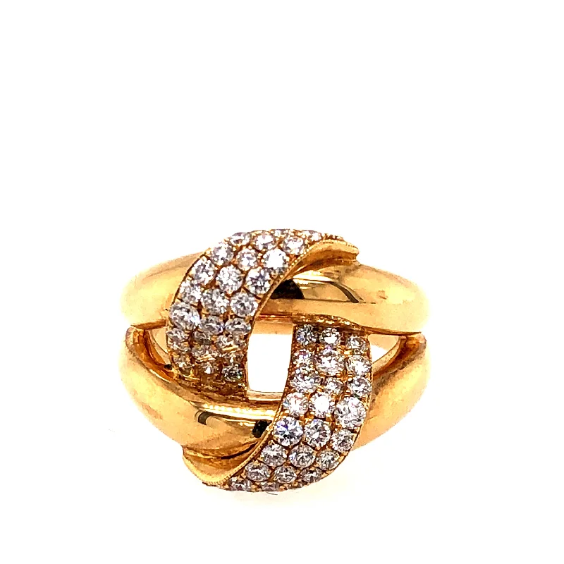 PRETZEL RING 18KT YELLOW GOLD