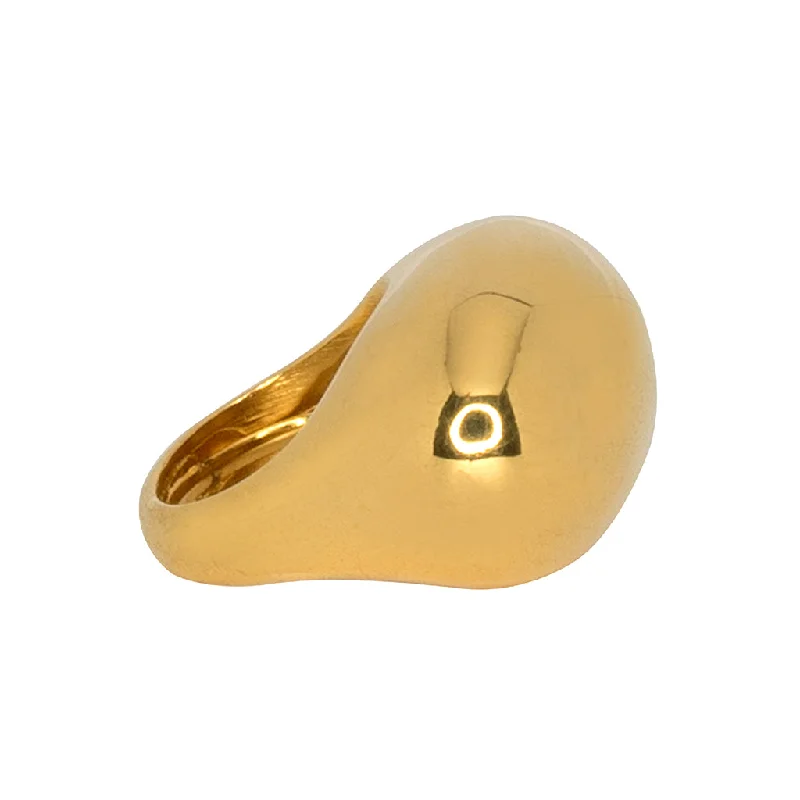 Large Gold Dome Ring