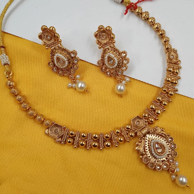 Padmawati Bangles Copper Gold Plated Necklace Set