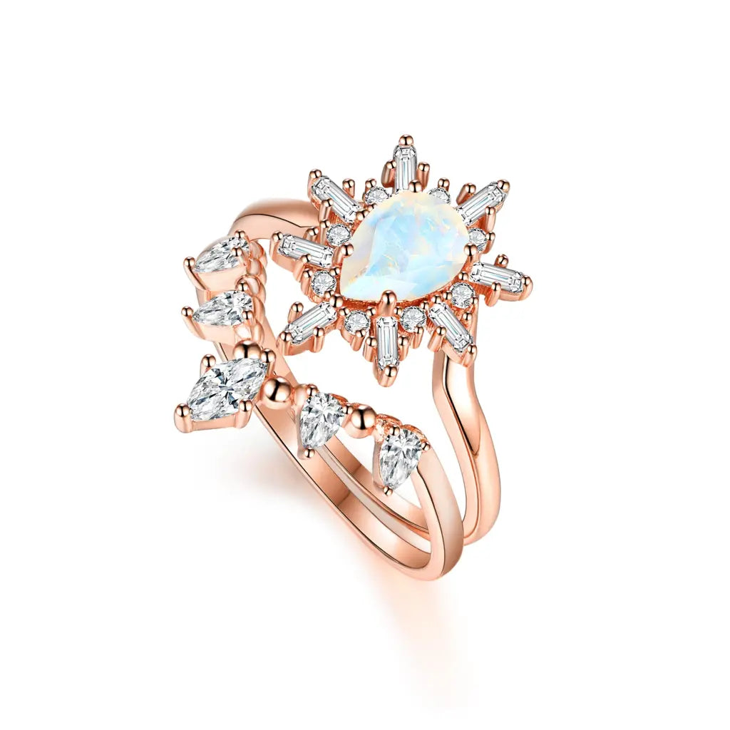 Alice Ring Set - Moonstone