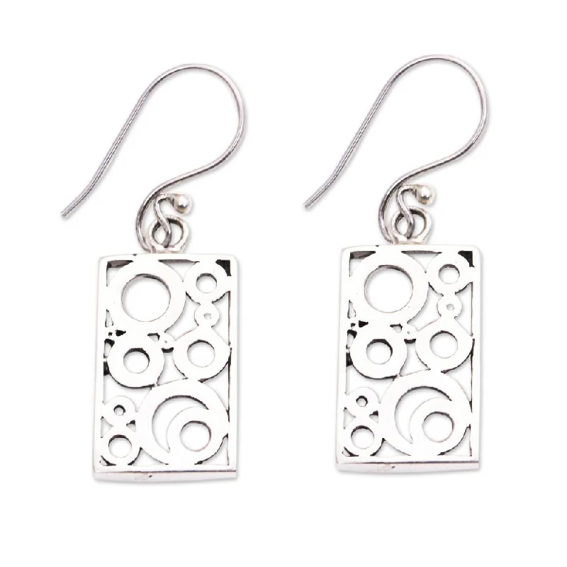 Handmade Sterling Silver 'Sea Foam' Earrings (Indonesia)