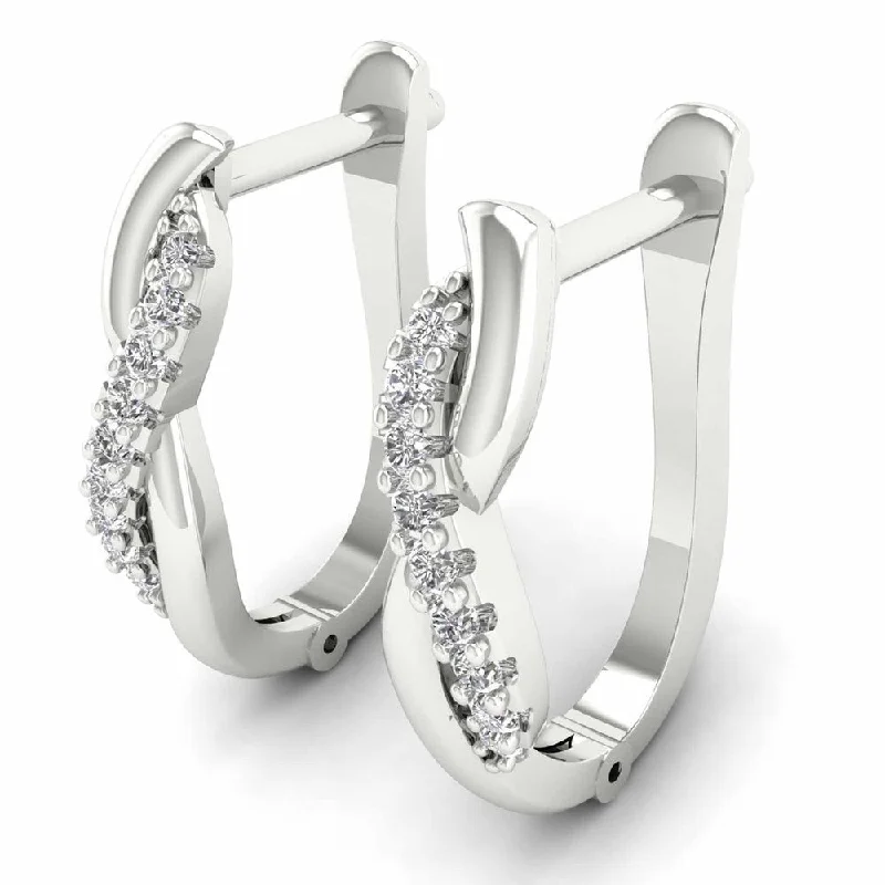 Sterling Silver 1/10ct Diamond Hoop Earrings