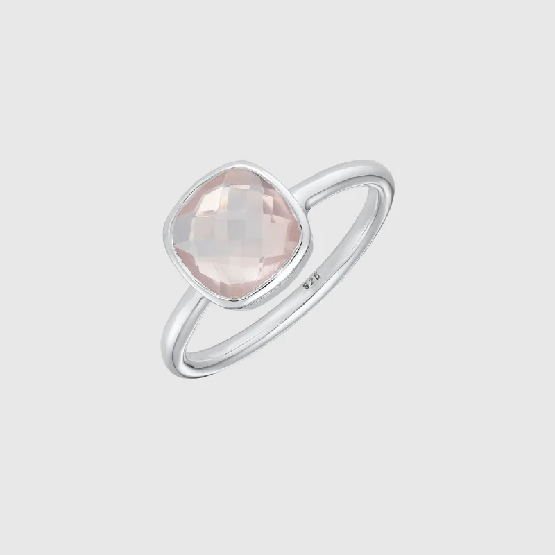 Mondello Rose Quartz Sterling Silver Ring