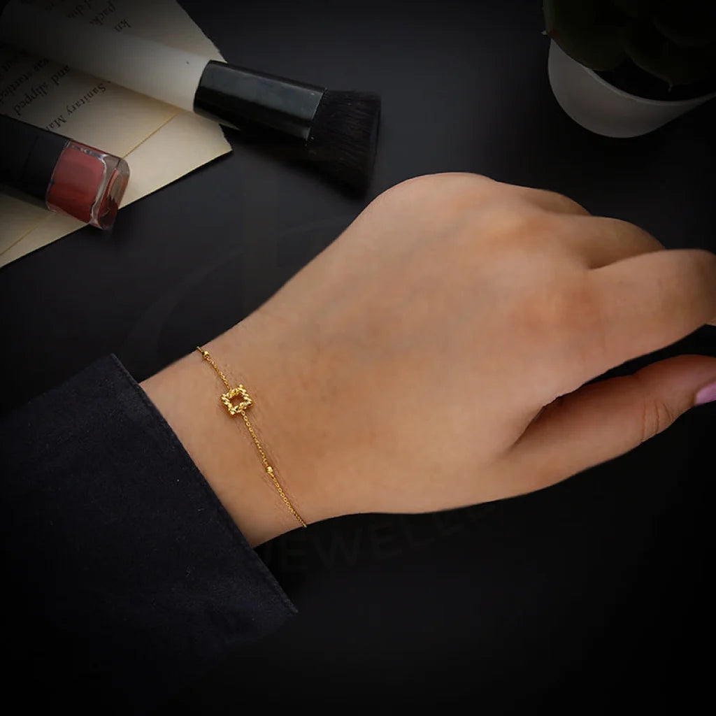 Gold Beads Bracelet 21KT - FKJBRL21KM5412