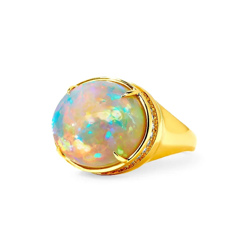 Opal Cabochon Ring