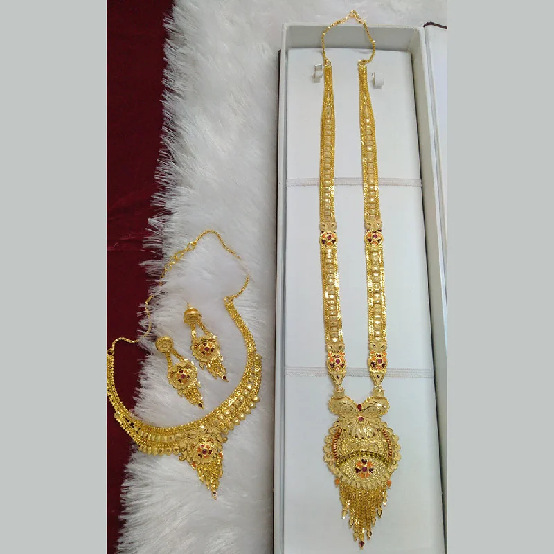 Pari Art Jewellery Forming Long And Short Necklace Set