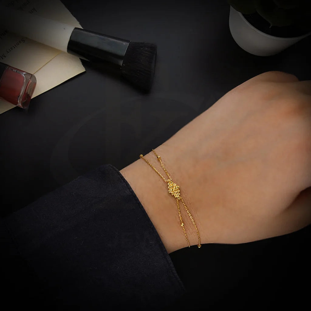 Gold Beads Bracelet 21KT - FKJBRL21KM5415