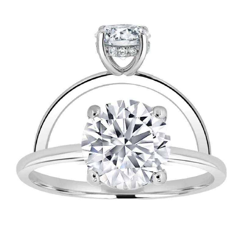 2.08ctw Certified Lab-Grown Diamond Hidden Halo Engagement Ring