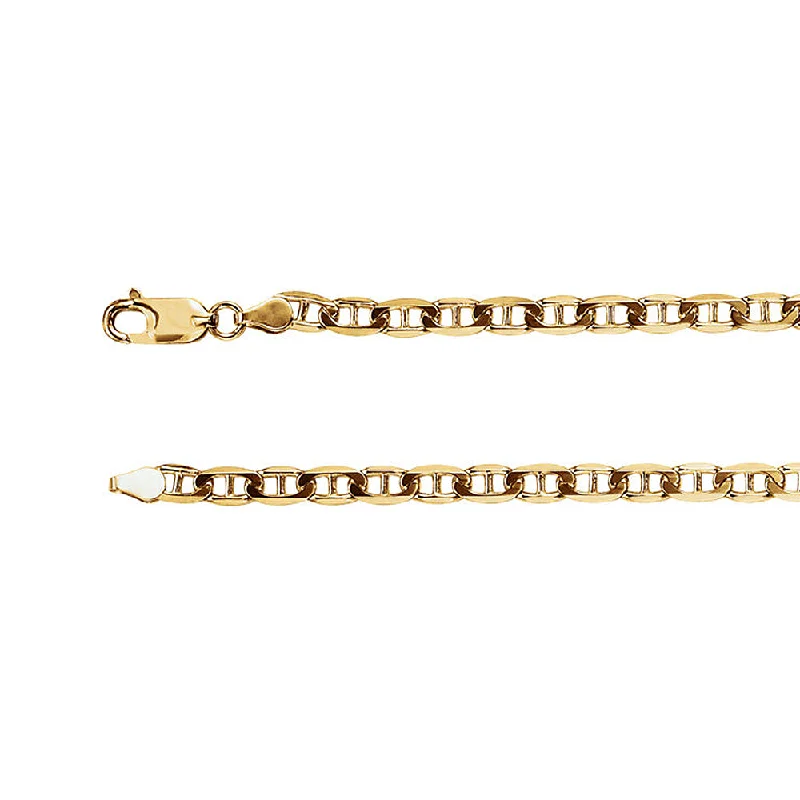 4.5mm Solid Anchor Chain Bracelet in 14k Yellow Gold