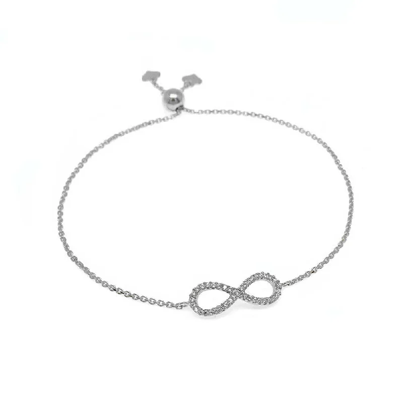 Italian Sterling Silver Adjustable Infinity Bracelet