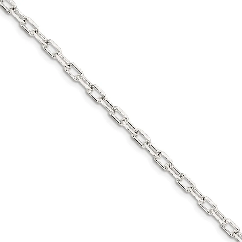 4.3mm Sterling Silver D/C Solid Cable Chain Bracelet