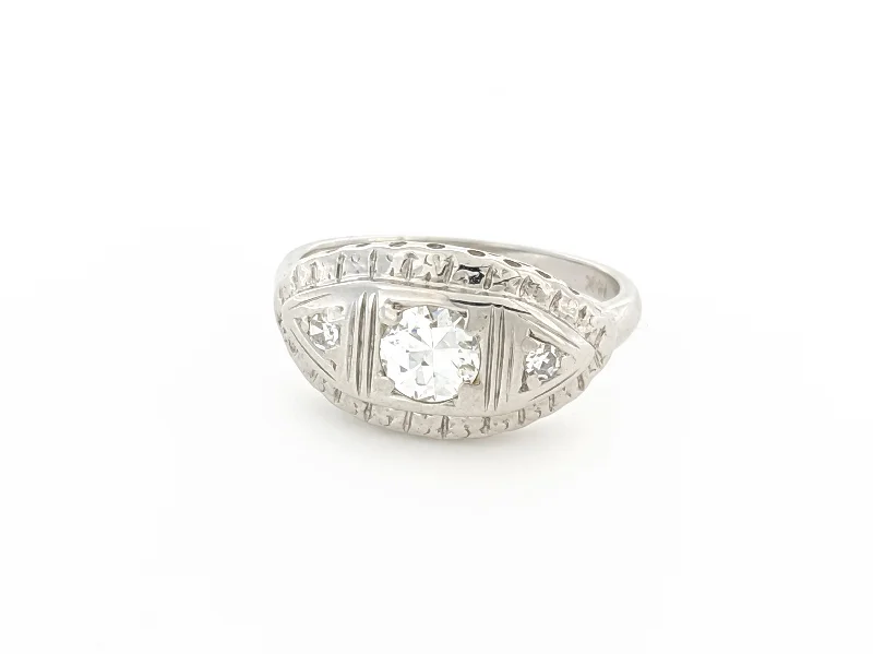 Platinum Diamond Cluster Ring