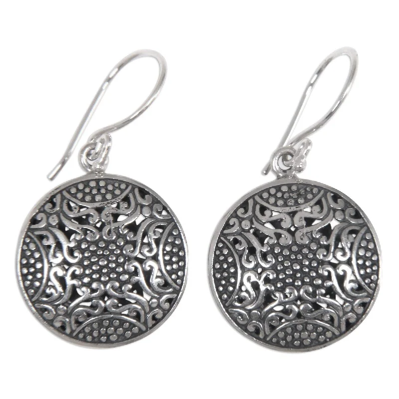 NOVICA Abundant Beauty, Sterling silver dangle earrings - 1.5*0.8