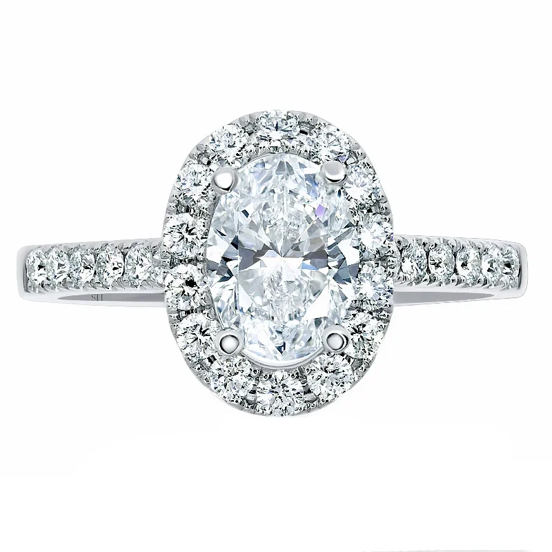 2-3/4ctw Certified Lab Grown Diamond Halo Engagement Ring