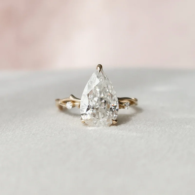 2.5 CT Pear Shaped Nature Inspired Twig Engagement Ring