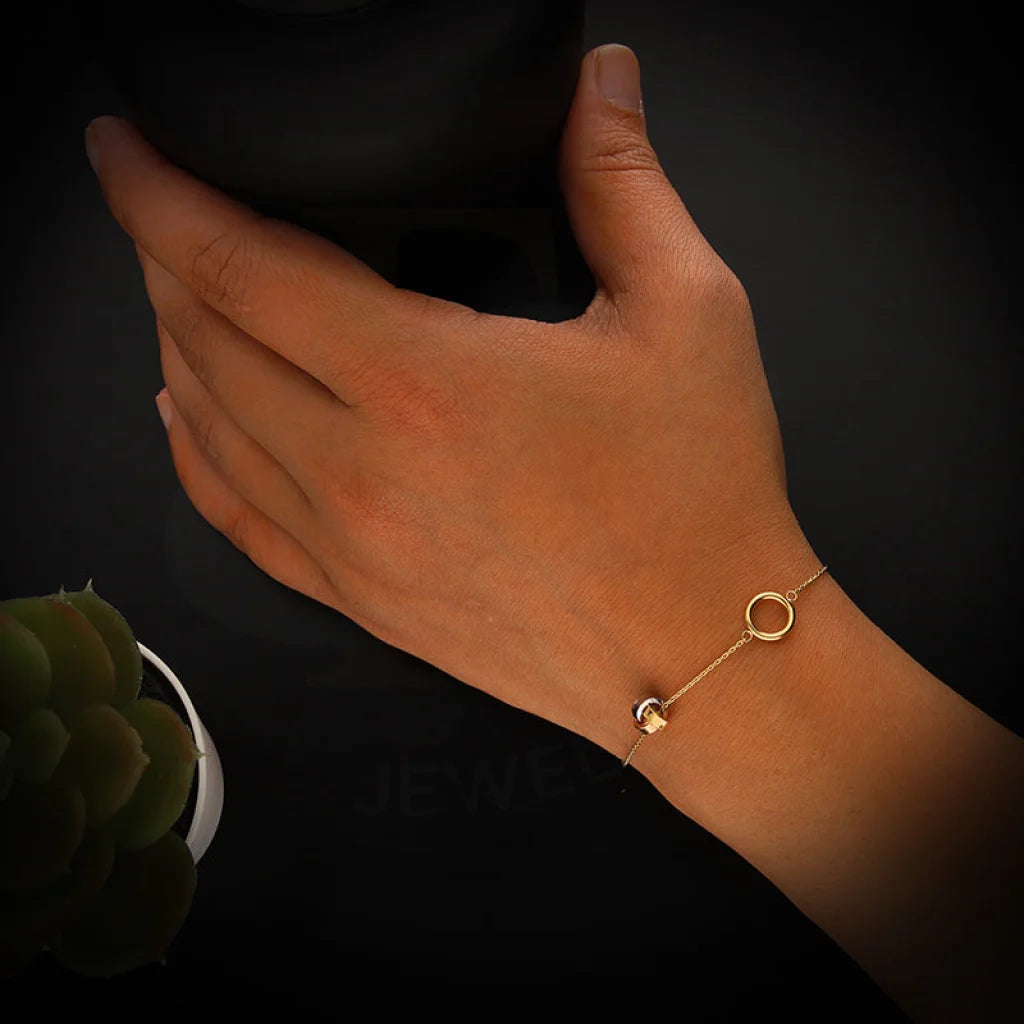 Gold Knot and Round Shaped Bracelet 18KT - FKJBRL18KM5485