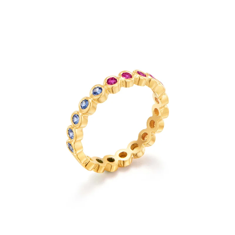 18K Rainbow Eternity Ring