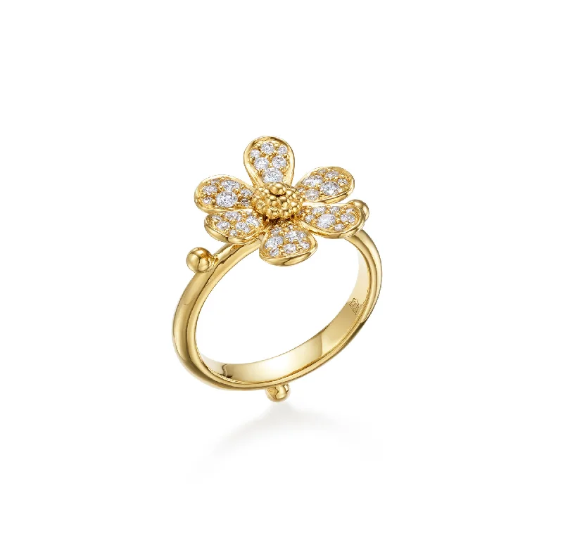 18K Snow Flower Ring