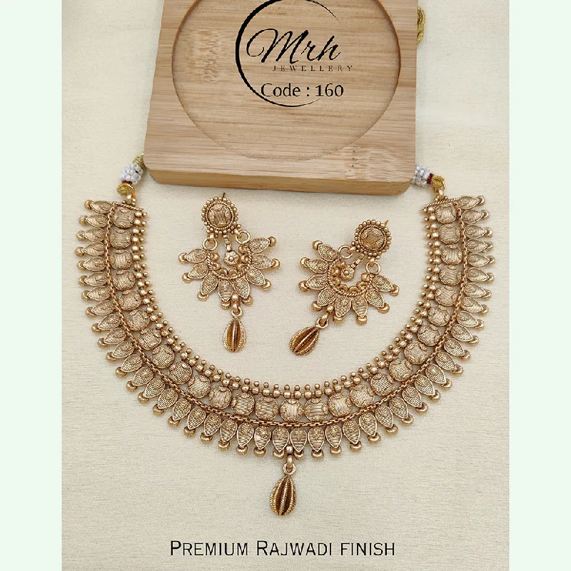 Jewel Addiction Copper Plated Rajwadi Necklace Set