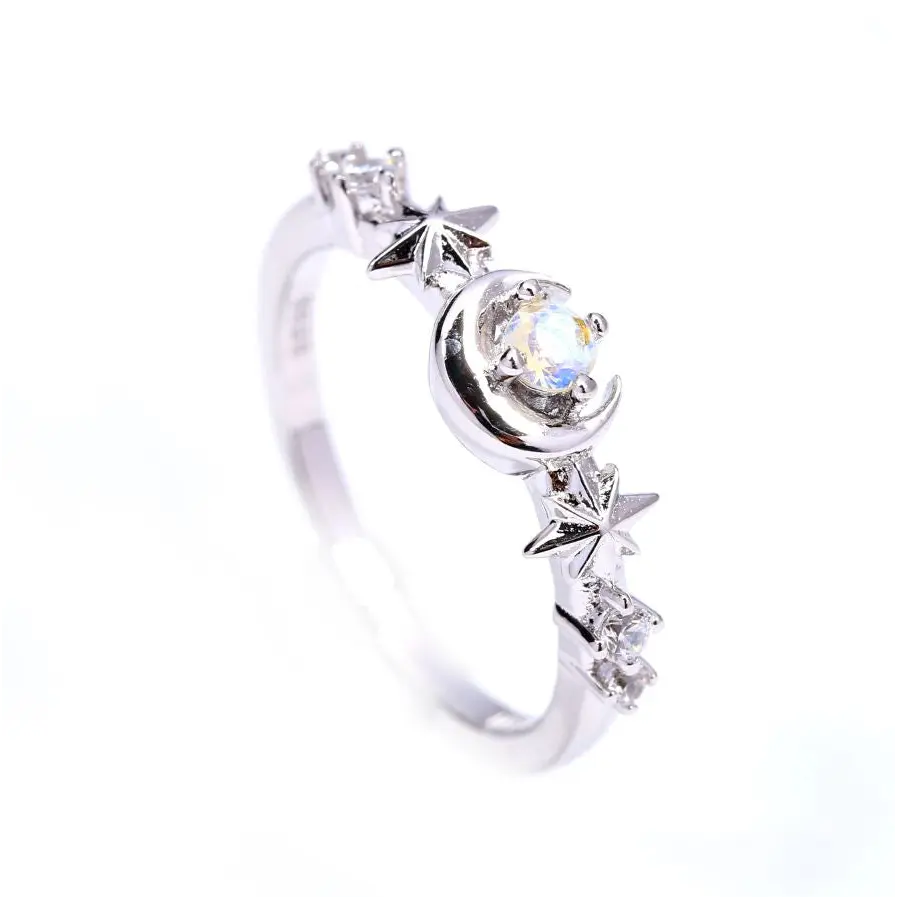 Moonlight Twinkle Dainty Ring