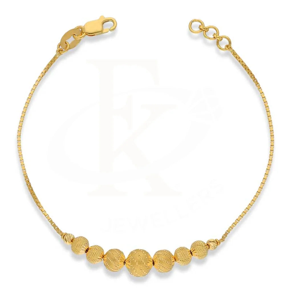 Gold Balls Shaped Bracelet 22KT - FKJBRL22K3006