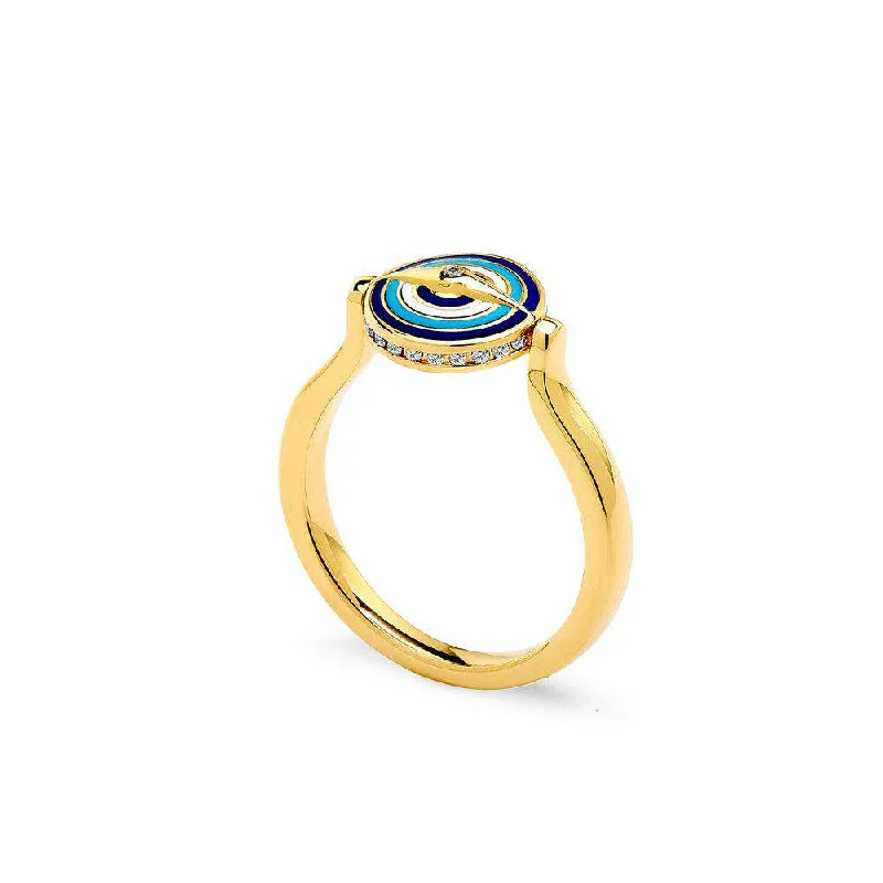 Small Reversible Evil Eye Ring