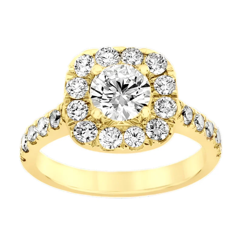 1ctw Certified Lab Grown Diamond Halo Engagement Ring