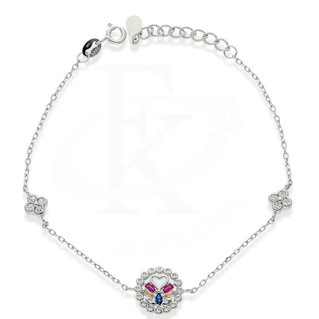 Sterling Silver 925 Round Shaped Heart Bracelet - FKJBRLSL2322