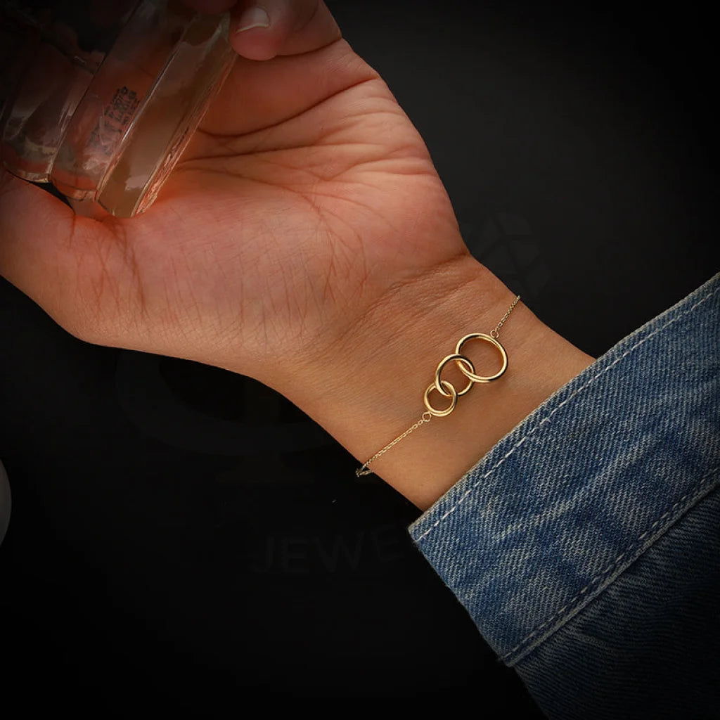 Gold Interlocking Circle Bracelet 18KT - FKJBRL18KM5478