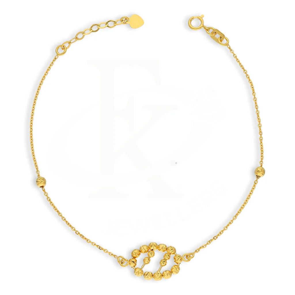 Gold Oval Shaped Bracelet 21KT - FKJBRL21KM5096