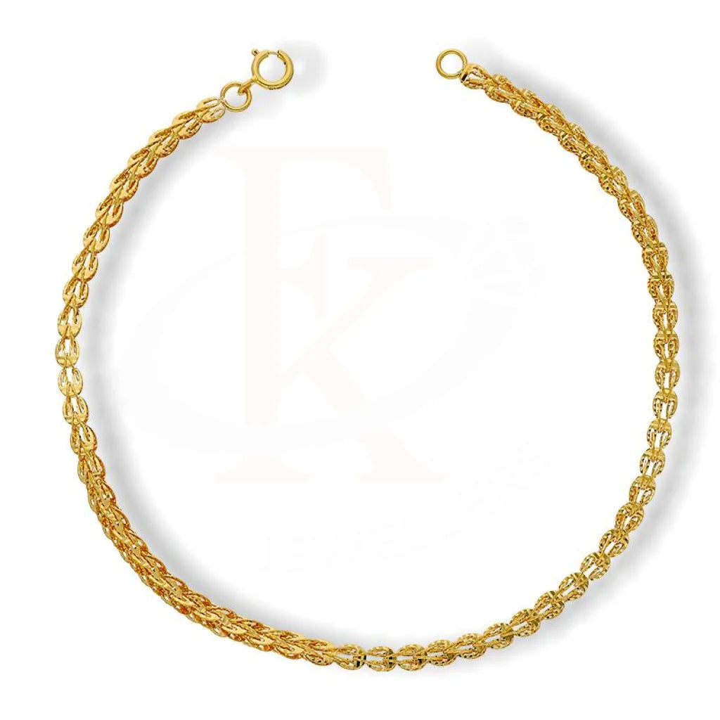 Gold Wheat Chain Bracelet 21KT - FKJBRL21K2245