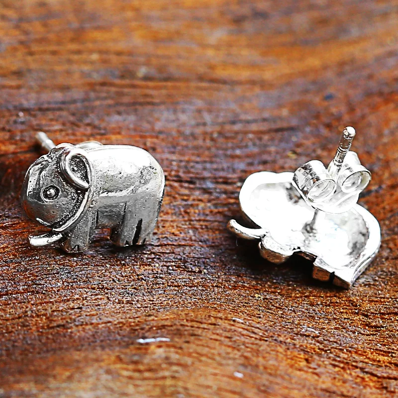 Sterling Silver 'Little Elephants' Earrings