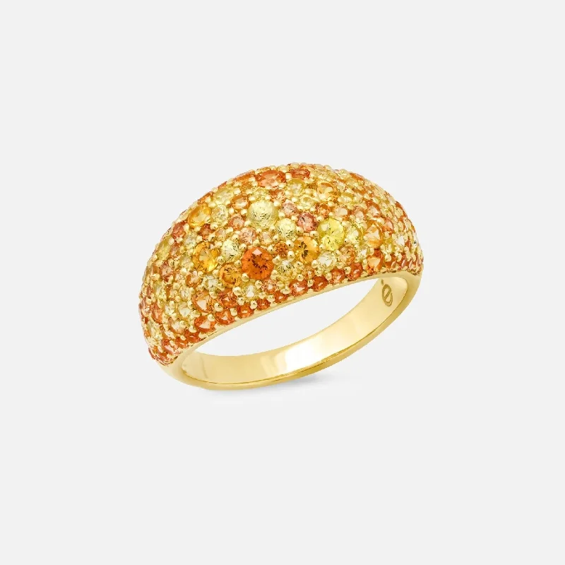 Ombré Sunburst Cocktail Ring