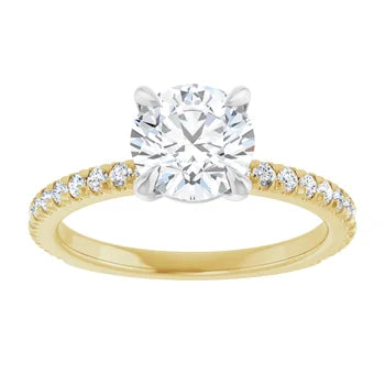 Round Brilliant Mined Diamond Engagement Ring