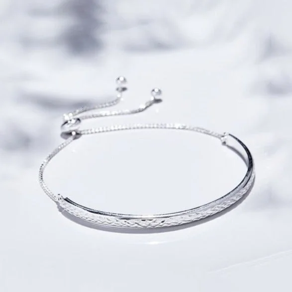 Italian Sterling Silver Adjustable Bangle Bracelet