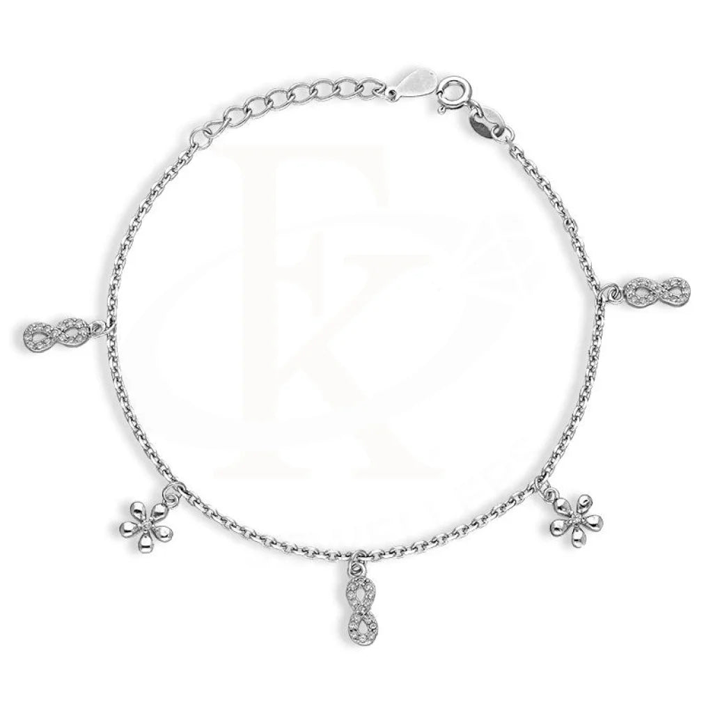 Sterling Silver 925 Hanging Charms Bracelet - FKJBRLSL2606